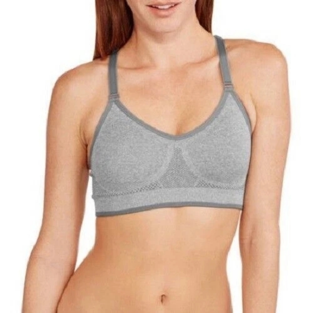 Danskin Now Seamless Athletic Padded Sports Bra Keyhole High Impact Sport Bra